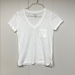 **NWT** Madewell White V-Neck T-Shirt XS